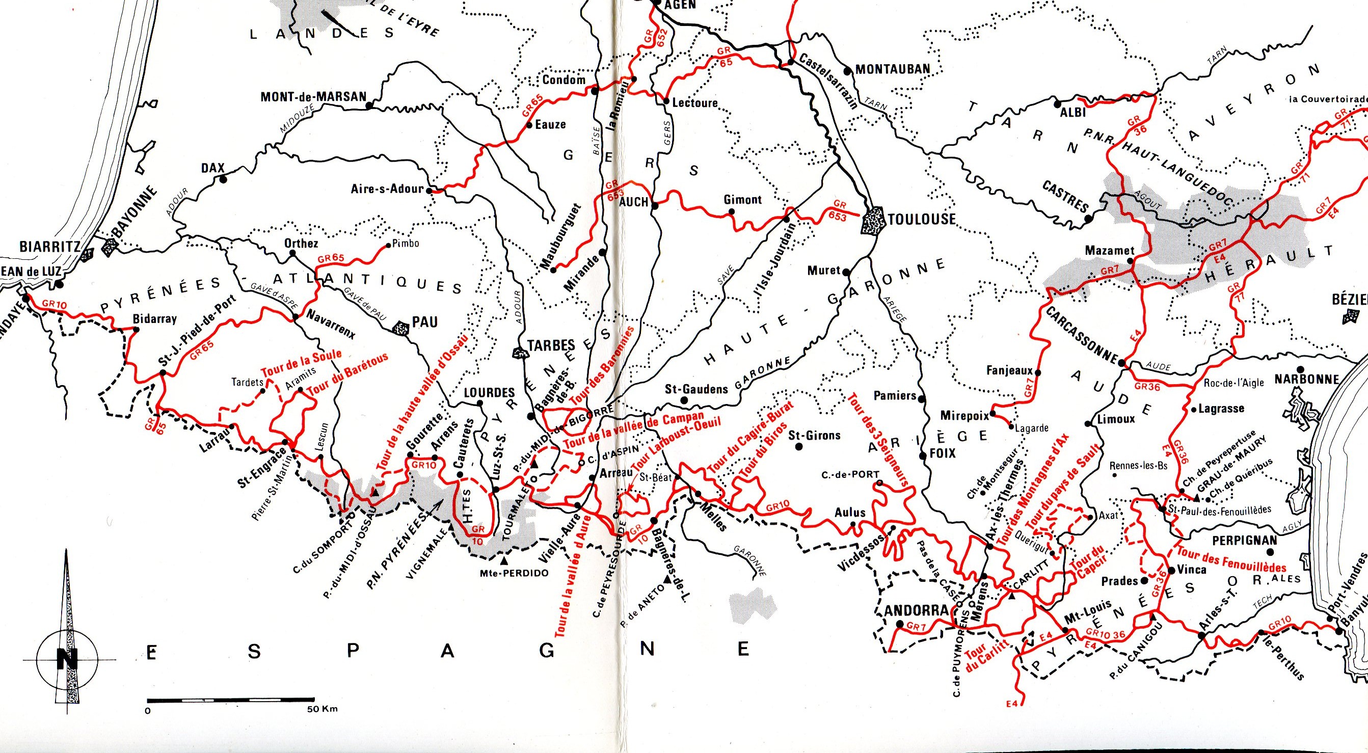 G. R. 10 : Sentier des Pyrénées-Orientales de Mérens-les-Vals à Banyuls-sur-Mer Tours du Capcir et du Carlit - Miniatura 3